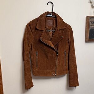 Blank NYC Rich Brown Suede Leather Jacket